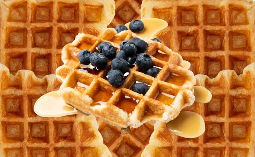 adonan waffle instan